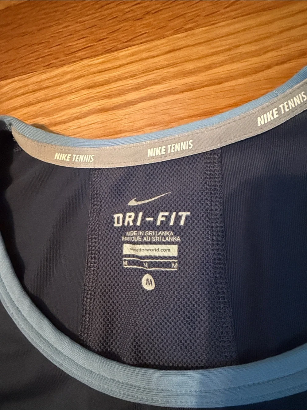 Nike Navy and Light Blue Dri-FIT Women's Tank